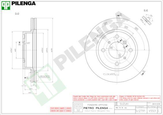 Pilenga V553 - Əyləc Diski furqanavto.az