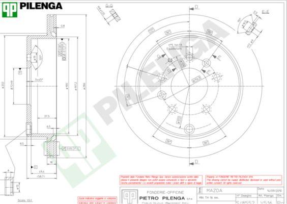 Pilenga V516 - Əyləc Diski furqanavto.az