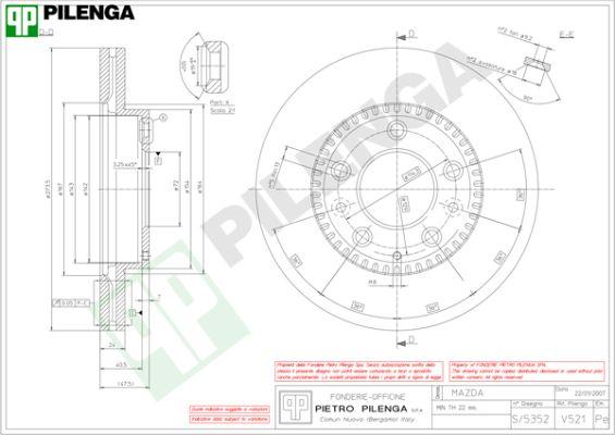 Pilenga V521 - Əyləc Diski furqanavto.az