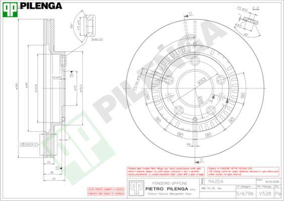 Pilenga V528 - Əyləc Diski furqanavto.az