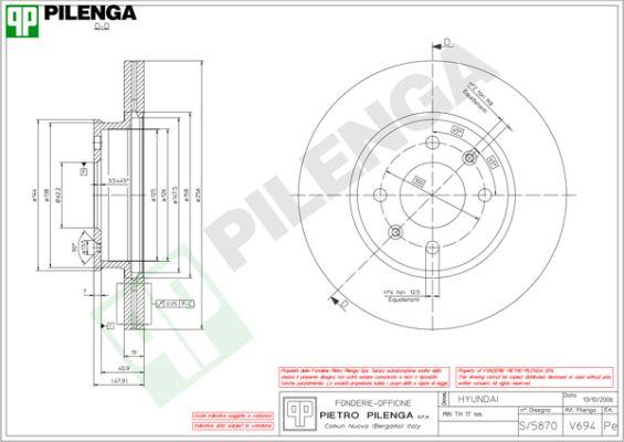 Pilenga V694 - Əyləc Diski furqanavto.az