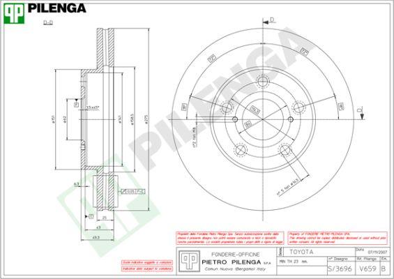 Pilenga V659 - Əyləc Diski furqanavto.az