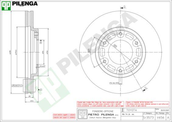 Pilenga V656 - Əyləc Diski furqanavto.az