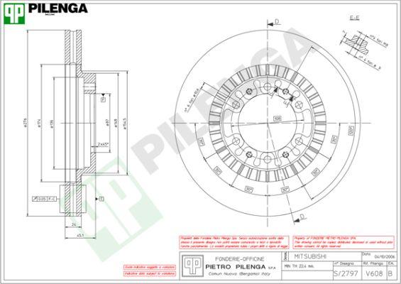 Pilenga V608 - Əyləc Diski furqanavto.az