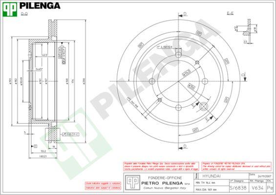 Pilenga V634 - Əyləc Diski furqanavto.az