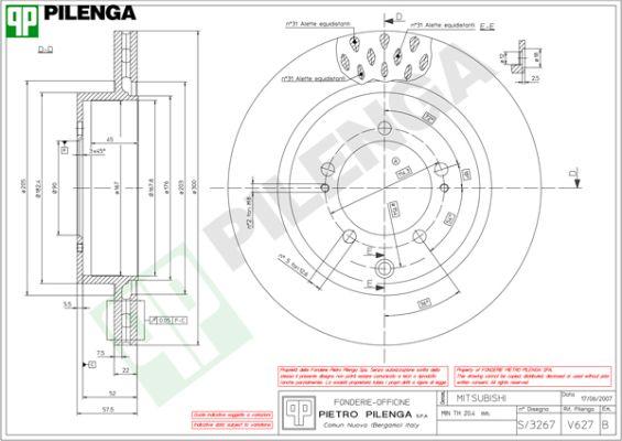 Pilenga V627 - Əyləc Diski furqanavto.az