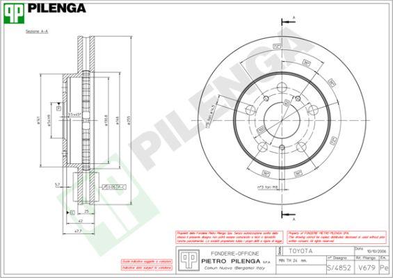 Pilenga V679 - Əyləc Diski furqanavto.az