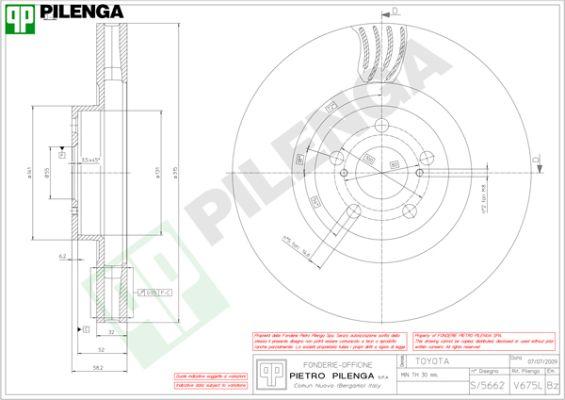 Pilenga V675L - Əyləc Diski furqanavto.az