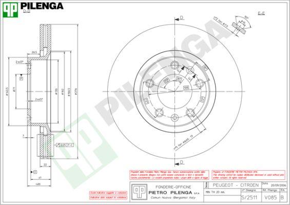 Pilenga V085 - Əyləc Diski furqanavto.az