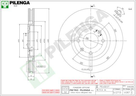 Pilenga V087 - Əyləc Diski furqanavto.az