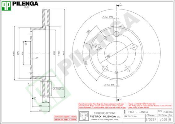 Pilenga V038 - Əyləc Diski furqanavto.az