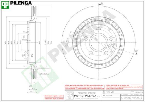 Pilenga V1500 - Əyləc Diski furqanavto.az