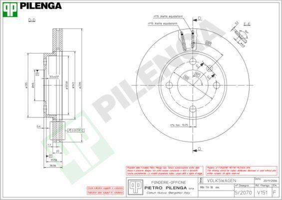 Pilenga V151 - Əyləc Diski furqanavto.az