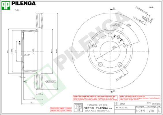 Pilenga V114 - Əyləc Diski furqanavto.az