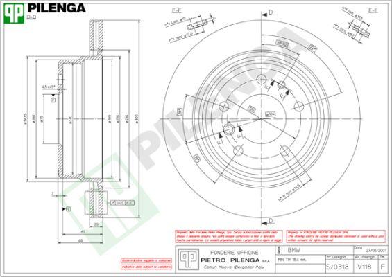 Pilenga V118 - Əyləc Diski furqanavto.az