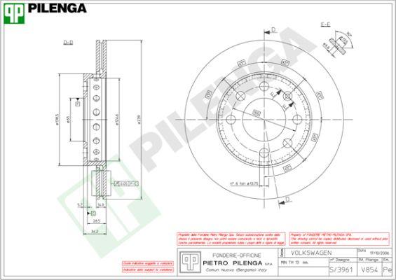 Pilenga V854 - Əyləc Diski furqanavto.az