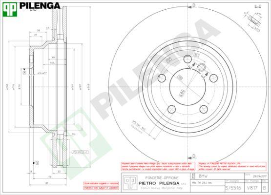 Pilenga V817 - Əyləc Diski furqanavto.az