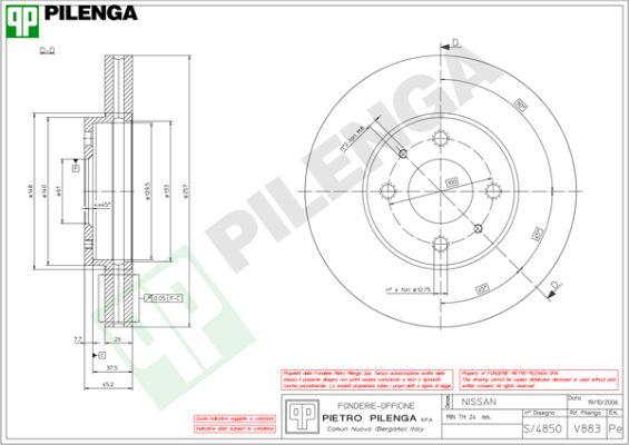 Pilenga V883 - Əyləc Diski furqanavto.az