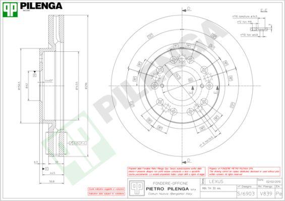 Pilenga V839 - Əyləc Diski furqanavto.az