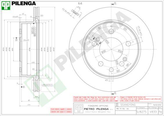 Pilenga V833 - Əyləc Diski furqanavto.az