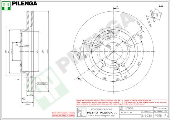 Pilenga V318 - Əyləc Diski furqanavto.az