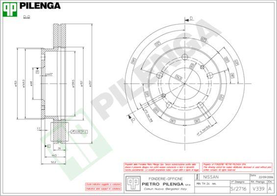 Pilenga V339 - Əyləc Diski furqanavto.az