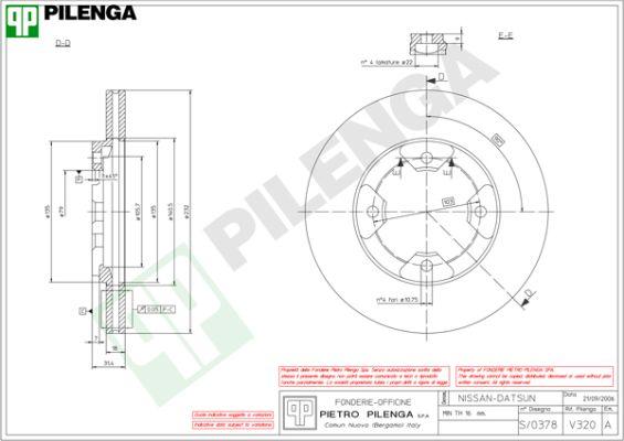 Pilenga V320 - Əyləc Diski furqanavto.az