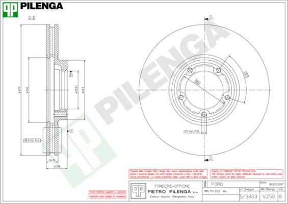 Pilenga V250 - Əyləc Diski furqanavto.az