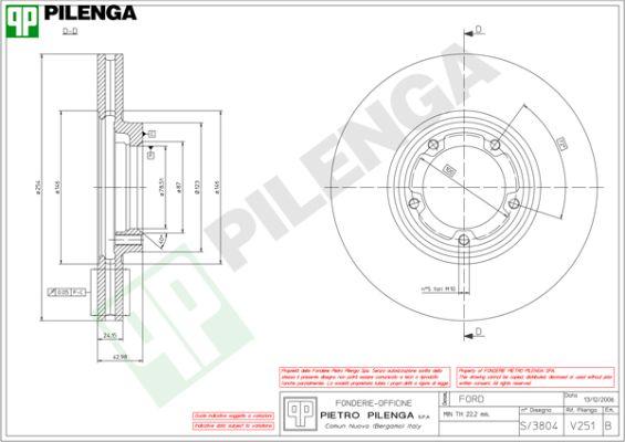 Pilenga V251 - Əyləc Diski furqanavto.az