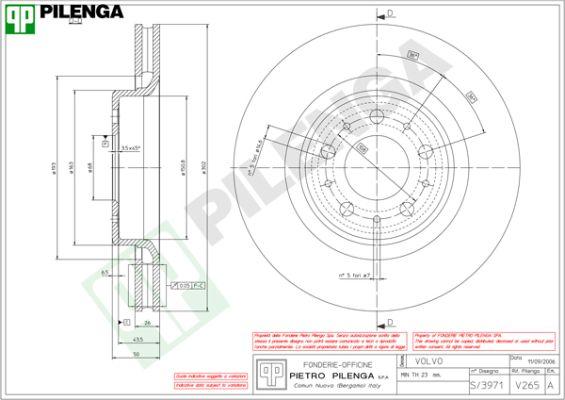 Pilenga V265 - Əyləc Diski furqanavto.az