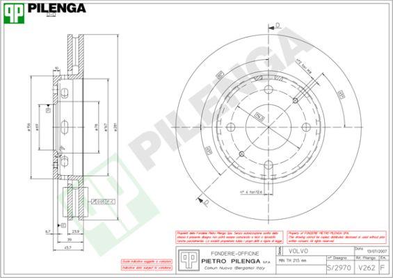 Pilenga V262 - Əyləc Diski furqanavto.az