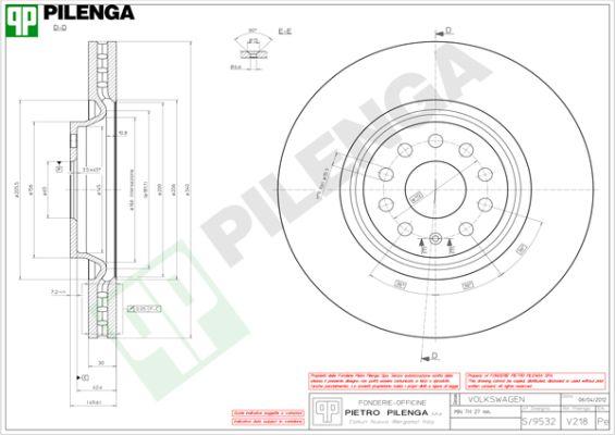 Pilenga V218 - Əyləc Diski furqanavto.az