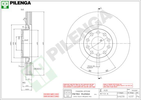 Pilenga V237 - Əyləc Diski furqanavto.az