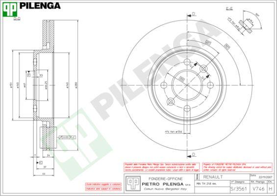 Pilenga V746 - Əyləc Diski furqanavto.az