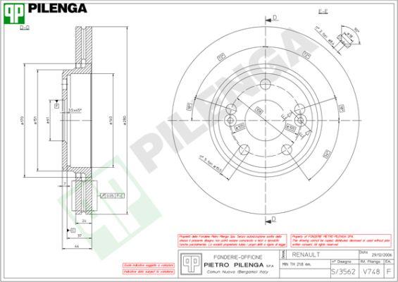 Pilenga V748 - Əyləc Diski furqanavto.az