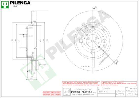 Pilenga V732 - Əyləc Diski furqanavto.az