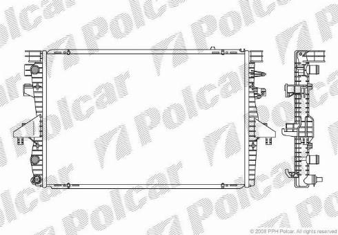 Polcar 9568081X - Radiator, mühərrikin soyudulması furqanavto.az