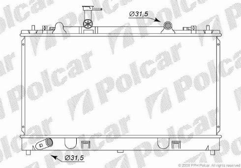 Polcar 4519085K - Radiator, mühərrikin soyudulması furqanavto.az