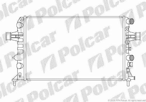 Polcar 5508080X - Radiator, mühərrikin soyudulması furqanavto.az