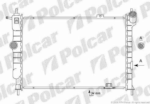 Polcar 550708-3 - Radiator, mühərrikin soyudulması furqanavto.az