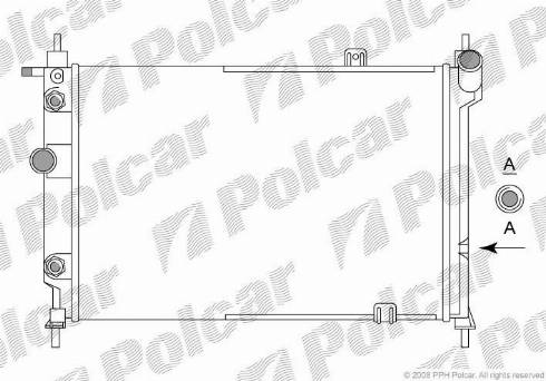 Polcar 550708A6 - Radiator, mühərrikin soyudulması furqanavto.az
