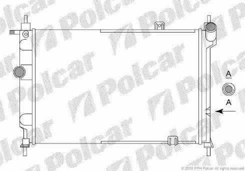Polcar 550708A3 - Radiator, mühərrikin soyudulması furqanavto.az