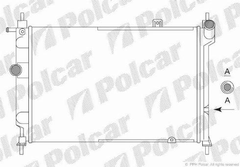 Polcar 550708A2 - Radiator, mühərrikin soyudulması furqanavto.az