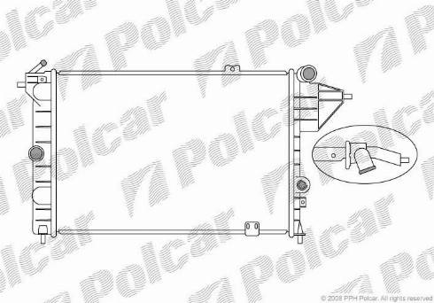 Polcar 551408A3 - Radiator, mühərrikin soyudulması furqanavto.az