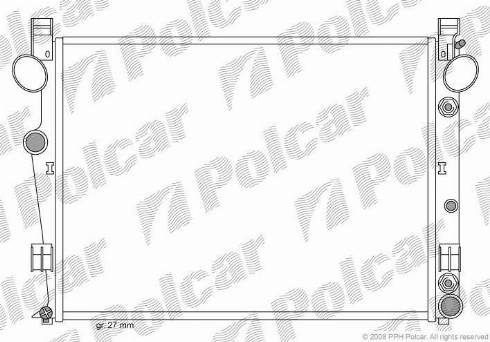 Polcar 5025081X - Radiator, mühərrikin soyudulması furqanavto.az