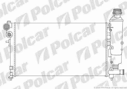 Polcar 5706086X - Radiator, mühərrikin soyudulması furqanavto.az