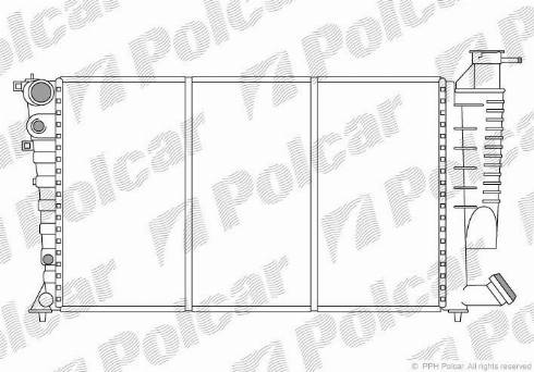 Polcar 5708081X - Radiator, mühərrikin soyudulması furqanavto.az