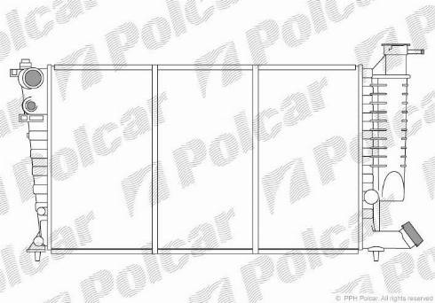 Polcar 5707086X - Radiator, mühərrikin soyudulması furqanavto.az