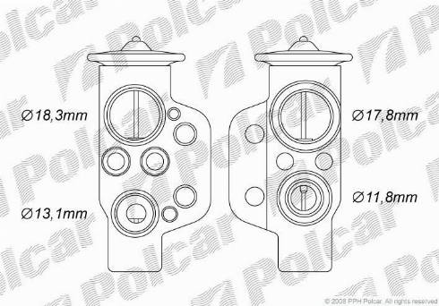 Polcar 6913KZ-1 - Genişləndirici klapan, kondisioner furqanavto.az