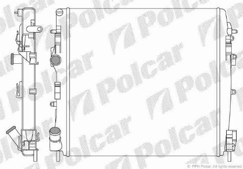 Polcar 6060088X - Radiator, mühərrikin soyudulması furqanavto.az